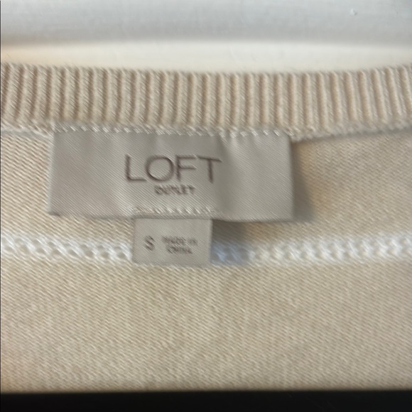 LOFT Cream Cardigan Lightweight Knit Sweater - Picture 2 of 5